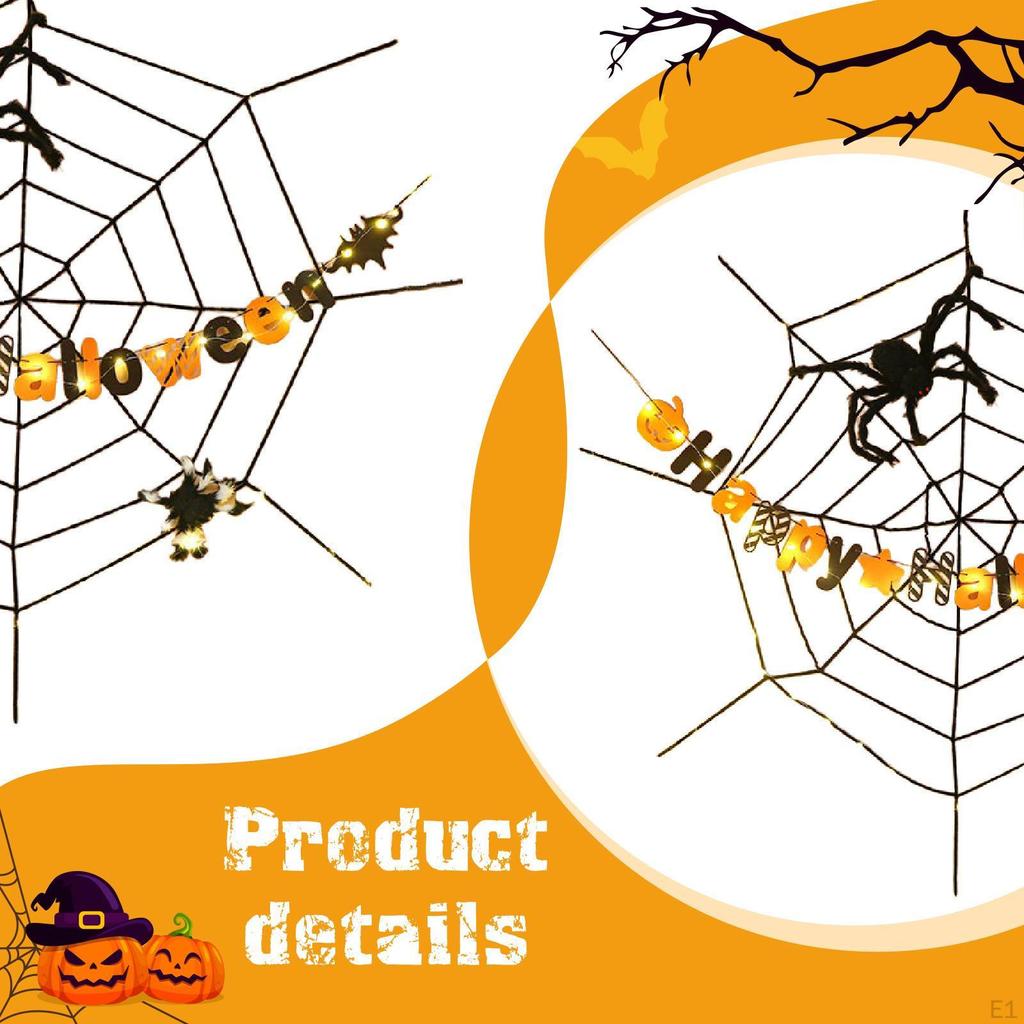 Halloween Spider Web Decoration Backdrop for Masquerade Party Supplies Home