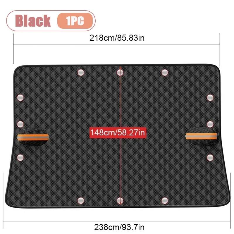 1-2 шт. Толстый зимний чехол от снега на лобовое стекло автомобиля, магнитный дизайн, морозостойкий экран для защиты автомобиля от снега и пыли