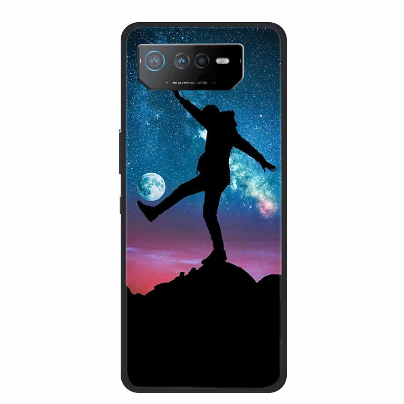 Чехол для телефона Asus ROG Phone 6D Ultimate Задняя крышка Черный ТПУ Силикон Мягкий Чехол Для Asus ROG Phone 6 Pro Чехол Phone6 Pro