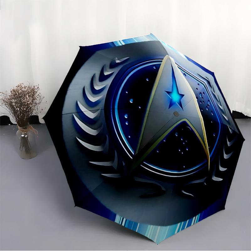 Складной зонт STAR TREK, Зонт для путешествий, Прочный пластик и железный каркас, Подходит для улицы и повседневного использования, a0818133