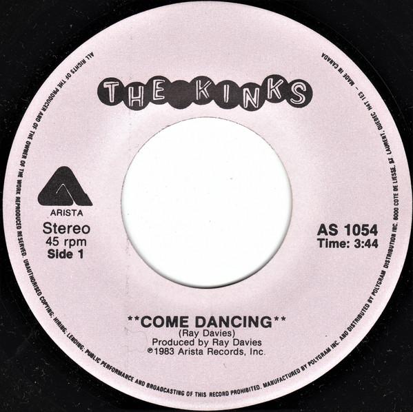 7-дюймовая пластинка KINKS Come Dancing AS1054 ARISTA 1983 Канада Рок Б/у