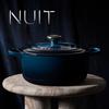 Литая эмалированная кастрюля Le Creuset Signature Cocotte Ronde 20 см Nuit Navy, совместимая с газовой духовкой IH, японская [Авторизованный продукт]