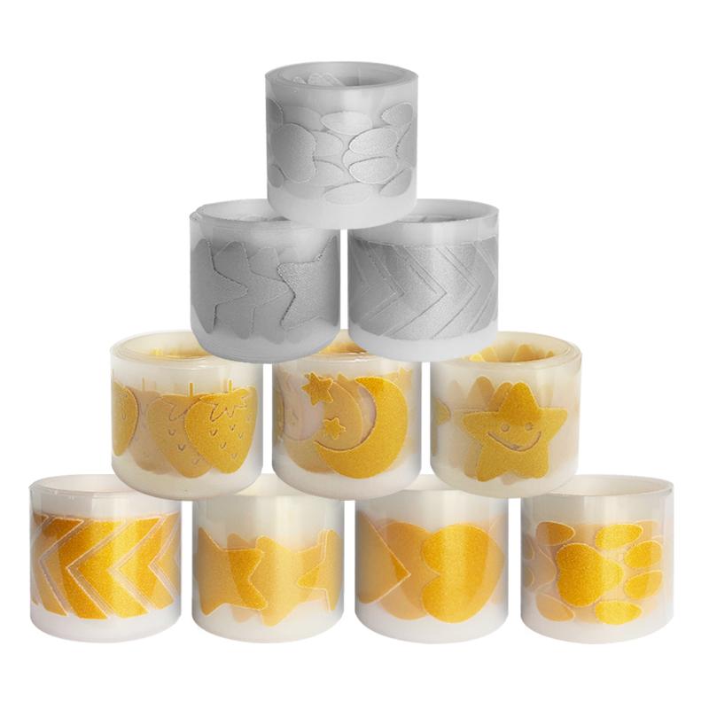 Термотрансферные ленты-патчи для приклеивания утюгом золотого, серебряного и белого цвета для DIY-проектов