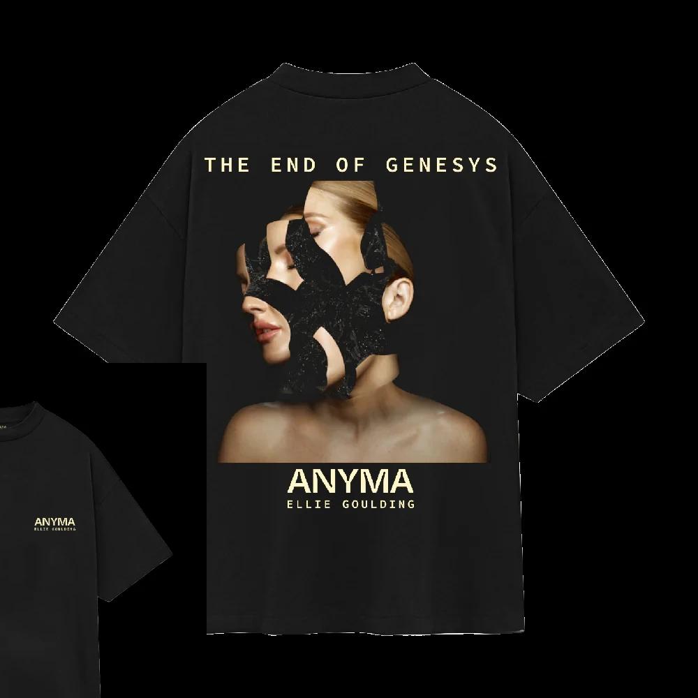 Футболка Anyma ADAM X Мужские футболки Круглый вырез Влагоотводящая Повседневная Спортивная 100% Хлопок Свободная Унисекс Футболка Оверсайз Графические футболки