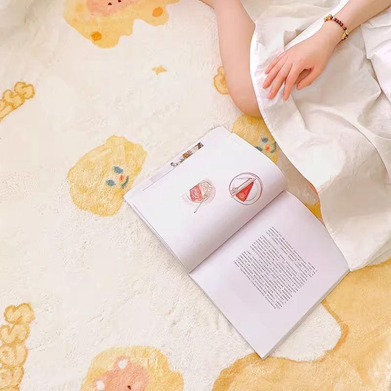 Ковер для гостиной в стиле INS, милый коврик для дивана и журнального столика, плюшевый прикроватный коврик для спальни, утолщенный ковер для дома