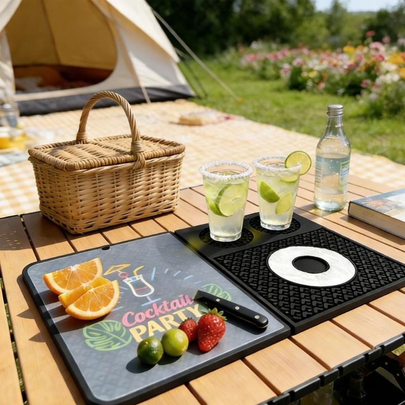 Excellent Secure Rubber Bar Pad For Drink Making And Serving protects Countertops From Liquid Damage