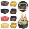 Durable Thick Flower Pot Imitation Purple Clay Bonsai Succulent Basin Simple Plant Bowl  Home