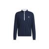 Lightweight Half-Zip Top Solid Color Golf Sports Long Sleeve Jacket Men Tops Dark-Blue IU4511