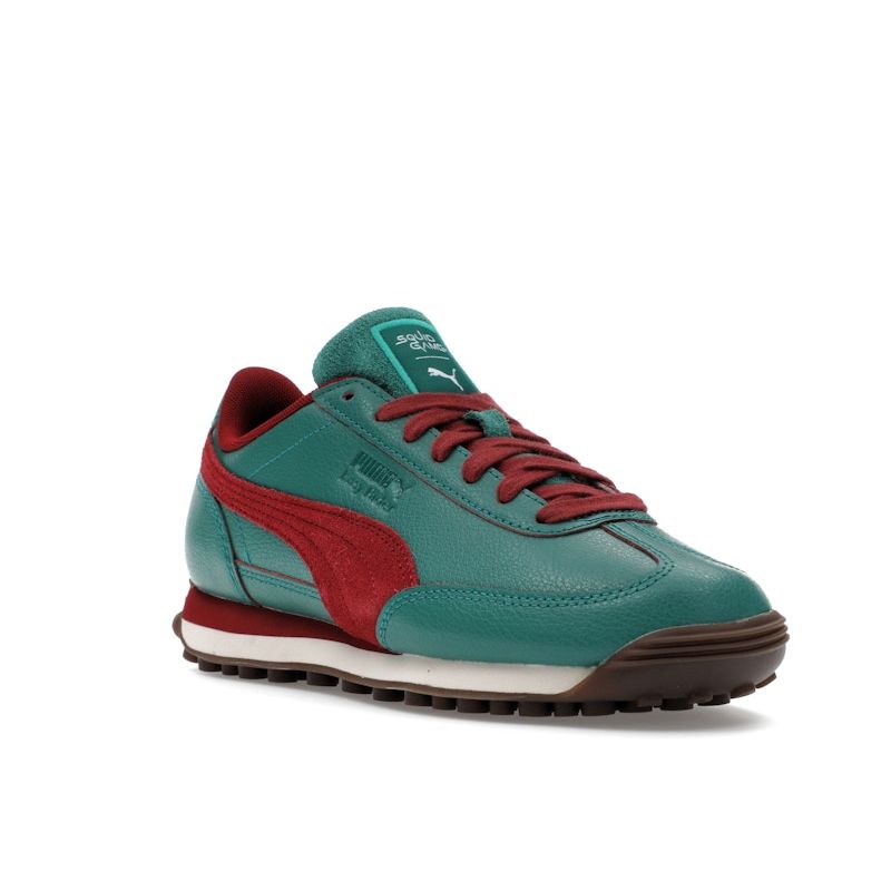 Puma Унисекс Easy Rider x Игра в кальмара Ретро Кожаные Кроссовки для повседневной жизни Винтажный Зеленый Красный Белый Резина 399431-01
