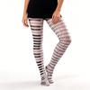 Elastic Piano Stockings Seamless Black White Pantyhose Funny Music Note Tights  Cosplay