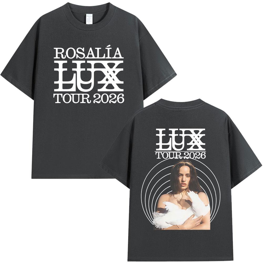 Rosalia LUX Tour 2026 T Shirts Unisex Women Clothing Casual Cotton Oversized T-shirt Fashion Harajuku Short Sleeve O-Neck T-shirts