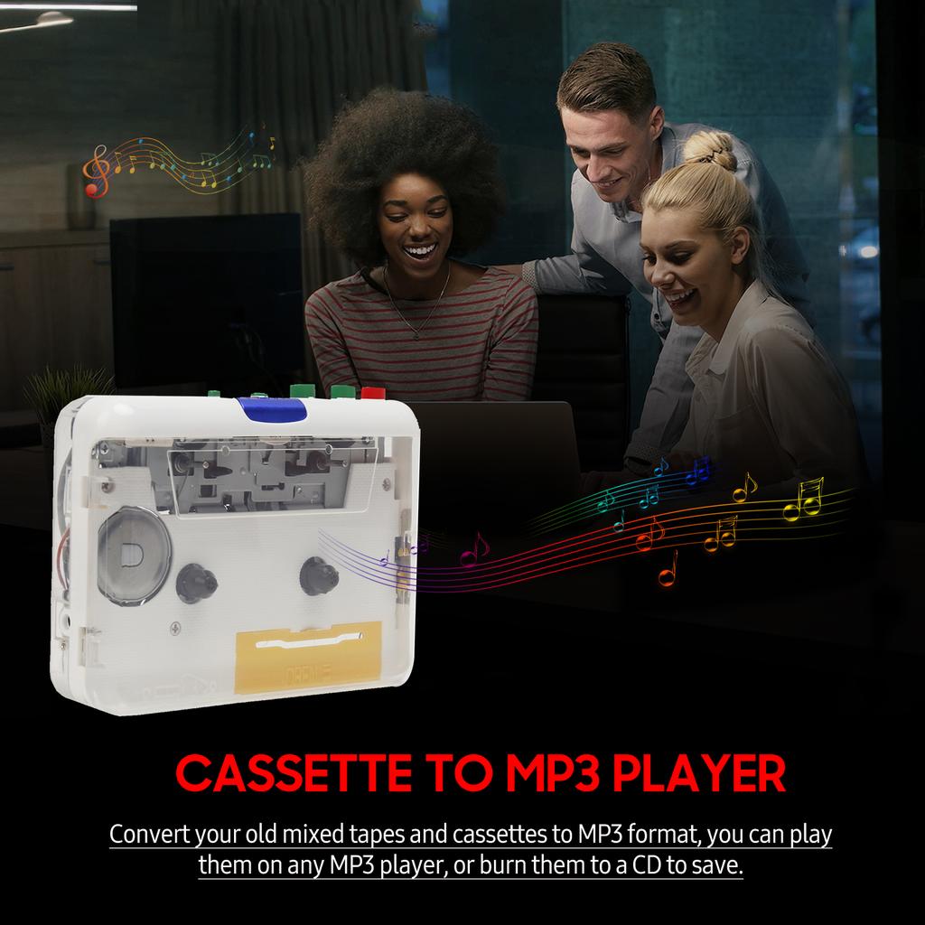 TON010S Портативная кассета в MP3-плеер, мини-USB-плеер, MP3-конвертер с входом AUX 3,5 мм