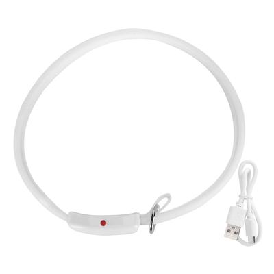 Светодиодный ошейник для собаки, перезаряжаемый через USB, динамический цвет света, регулируемый, кольцо на шею для питомца, водонепроницаемый