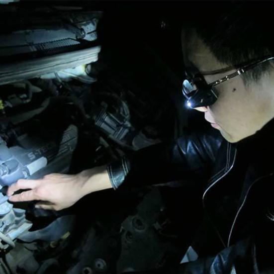 Светильник для очков Clip-On, вращающийся на 360 градусов, для ночной рыбалки, чтения, мини-светильник для очков, портативный, легкий, супер яркий светодиодный светильник для очков