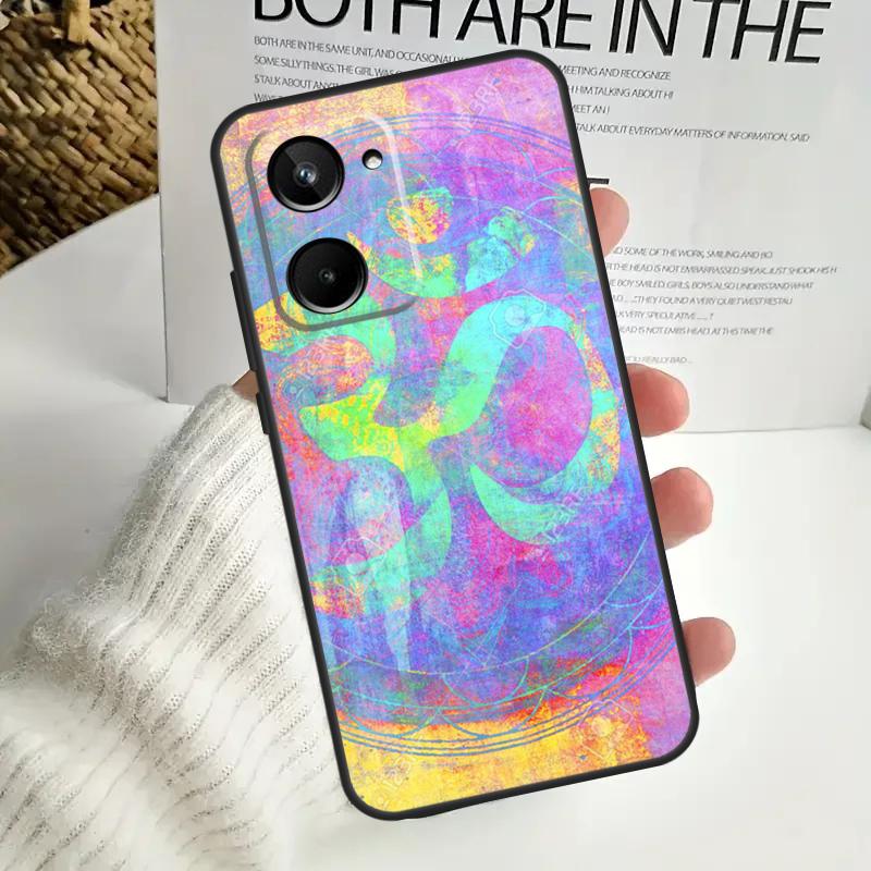 Символ Йоги Аум Ом Фитнес Тренажерный зал Для Realme C75 C55 C71 C53 C67 C61 C33 C63 C51 C65 15 GT7 Pro 10 11 12 13 14 Pro Plus Чехол