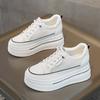 Hollow Mesh White Shoes Women's 2025 Summer New Breathable Mesh Shoes Thick-soled Inner Height Increase Women's Shoes Versatile Lazy Shoes