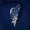 Blue Wheat Brooch High-End Women'S Exquisite Fashion Crystal Brooch Niche Design Sense Pin Suit Accessories