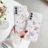 Чехол с рисунком свежих цветов для Samsung Galaxy S22 Ultra S21 S20 Plus Fe Note 20 10 A53 A52 S A32, прозрачный мягкий силиконовый чехол