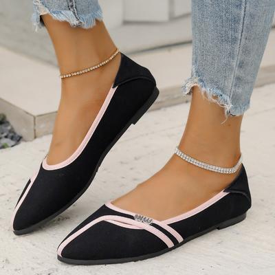 Женские осенние туфли большого размера, новые, неглубокие, с острым носком, на плоской подошве, туфли-бини