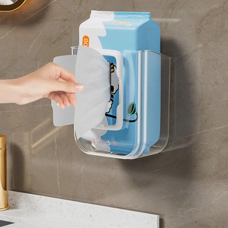 Держатель для влажных салфеток с легким креплением, высокая вместимость, органайзеры из ПЭТ для дома, кухни, ванной комнаты