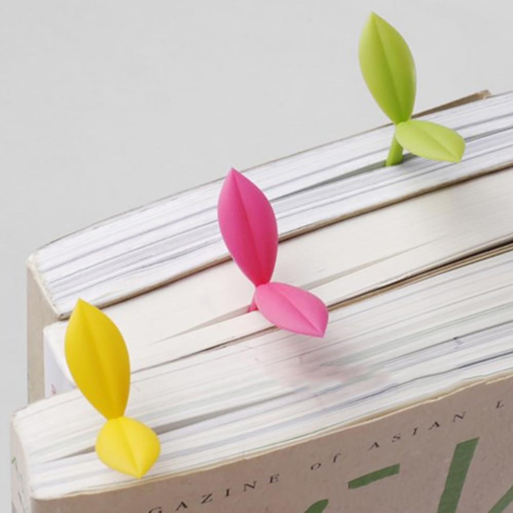 Stationery Silicone Sprout Bookmark Grass Buds Bookmark Little Grass Bud Little Leaves Bookmark