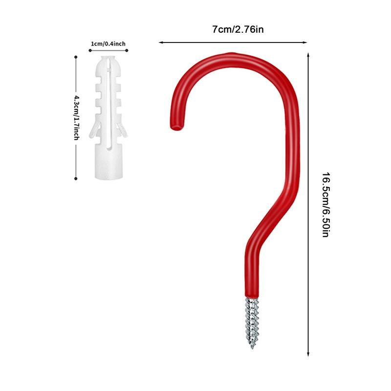 6 шт./компл. металлические настенные крючки для велосипедов, вешалка для хранения, потолочная вешалка для сада, гаража, лопаты, метлы, швабры, органайзер, держатель для подвешивания