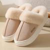 2024 зимние теплые домашние меховые тапочки, женские роскошные плюшевые туфли из искусственной замши для пар, хлопковые домашние тапочки для спальни, пушистые тапочки на плоской подошве