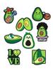 Джибитсы авокадо avocado Jibbitz 8 шт аксессуары крокс украшение