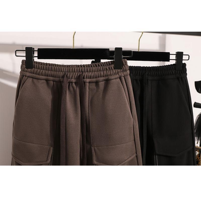 DIMANAF 2024 Новые осенне-зимние юбки больших размеров для женщин, эластичные юбки на талии, А-силуэта, элегантные юбки больших размеров с высокой талией