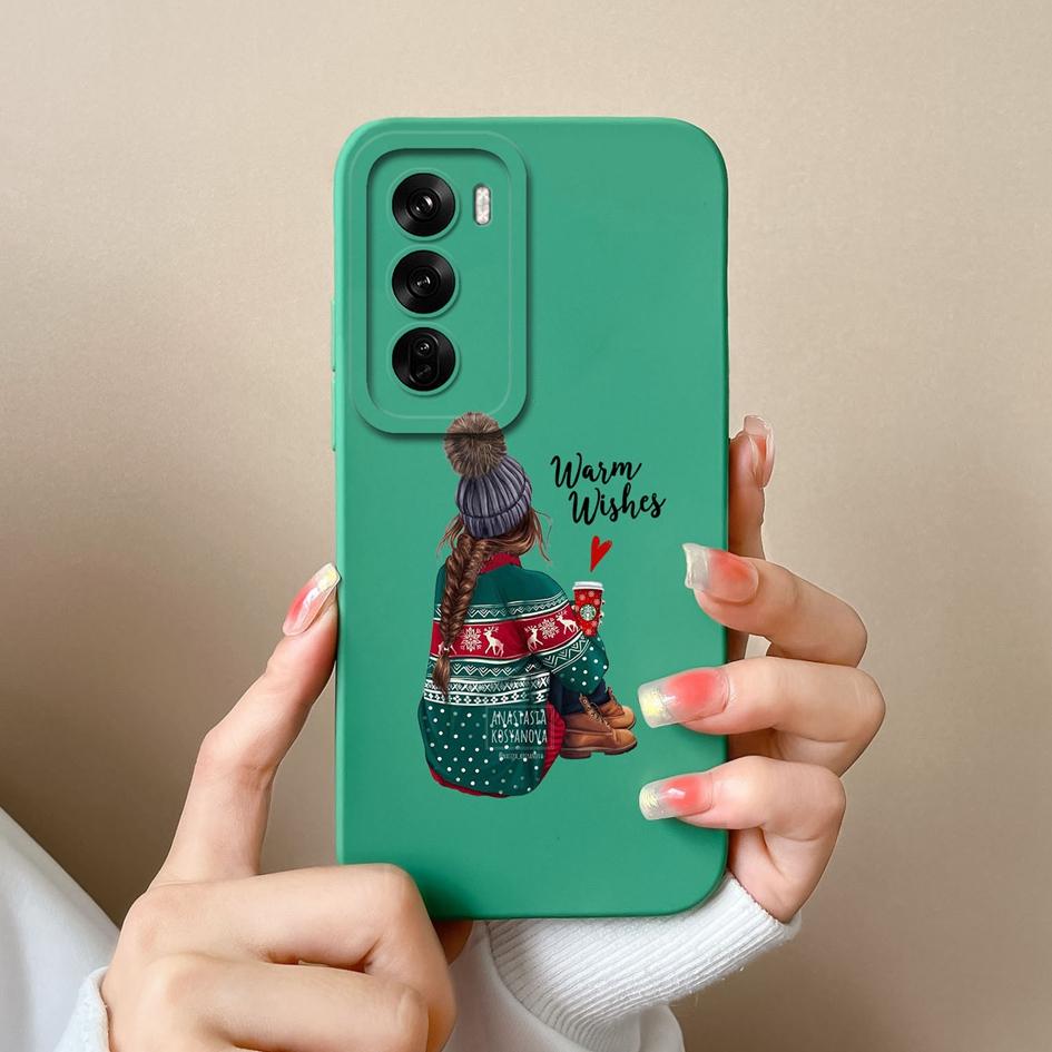 For Oppo Reno12 Pro Realme C61 Narzo N63 C63 Back Cover Phone Cases Fashion Cool Girl Boy Camera Protection Matte Liquid Soft Silicone Popular Housing