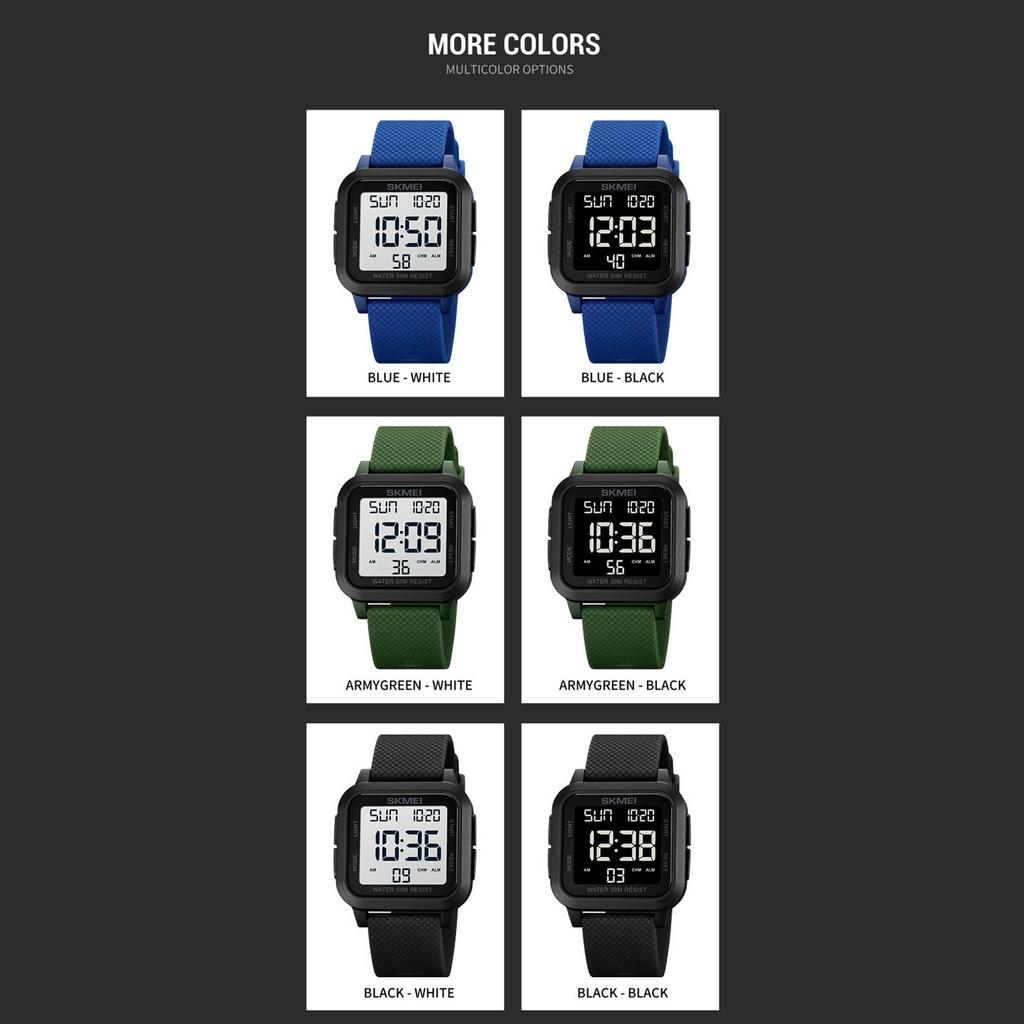 SKMEI 1894 спортивные часы с обратным отсчетом, двойное время, будильник, настольный хронограф, цифровые часы