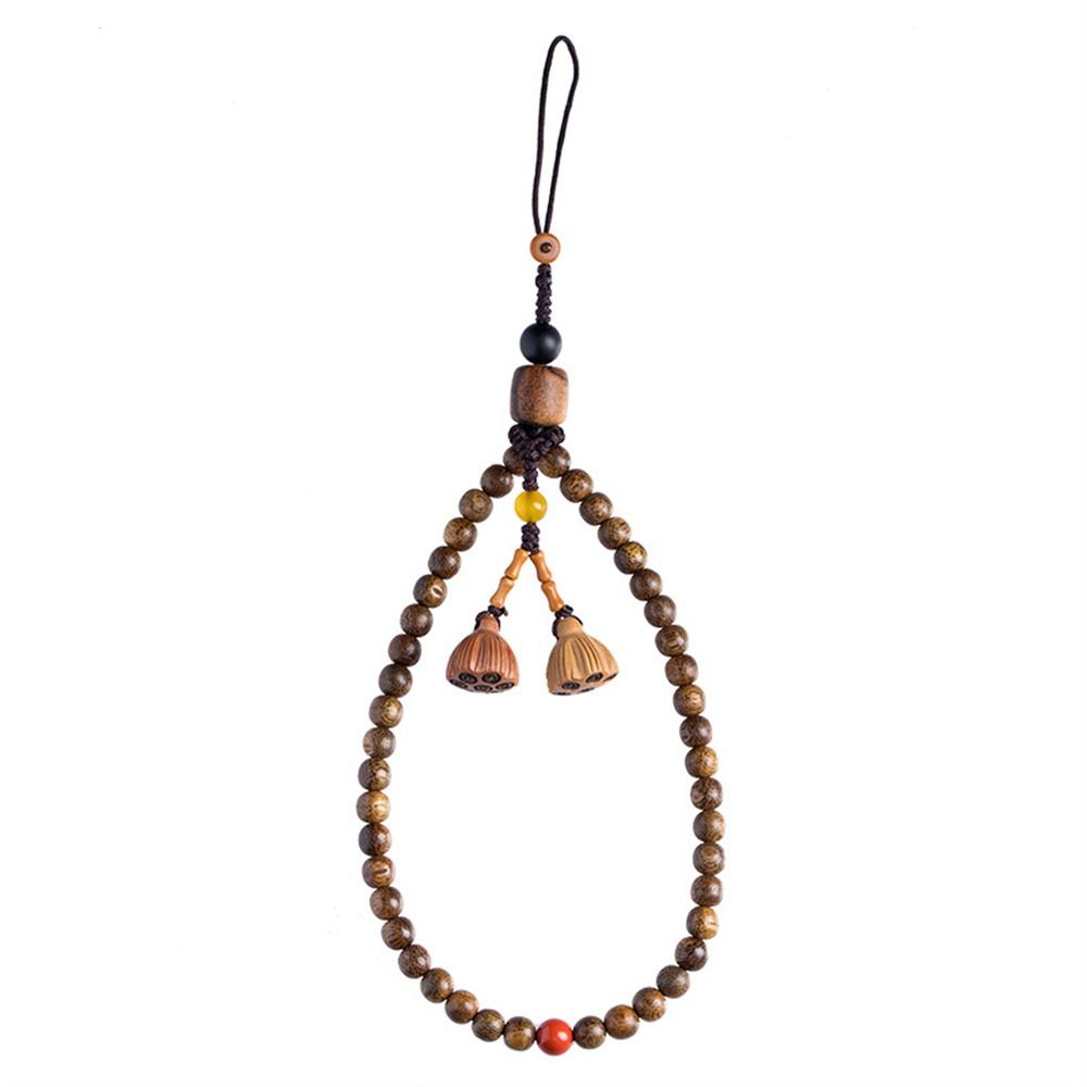 Wrist Strap Wood Phone Lanyard Anti Lost Cell Phone Hanger Handmade Mobile Phone Strap Bag Pendant