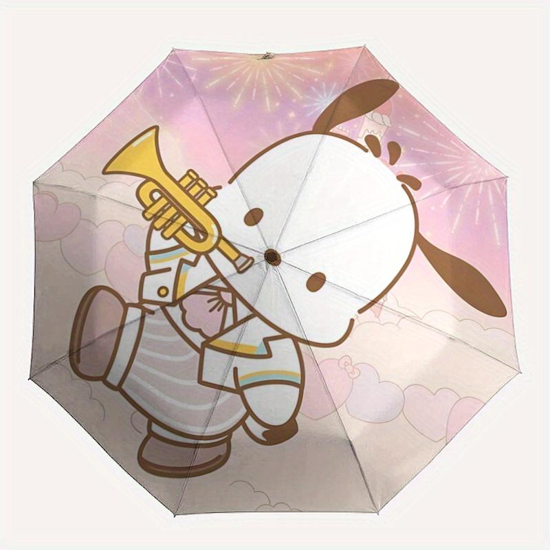 1pc Pochacco Pattern Automatic Umbrella is Fashionable and Good-Looking, a Portable 3-Fold Umbrella, Suitable for Travel and Daily Use, a Travel Umbre