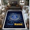 Everton FC Printed Crystal Velvet Rug Non‑Slip Crystal Velvet Carpet For Sofa Bedroom Indoor Home Decoration