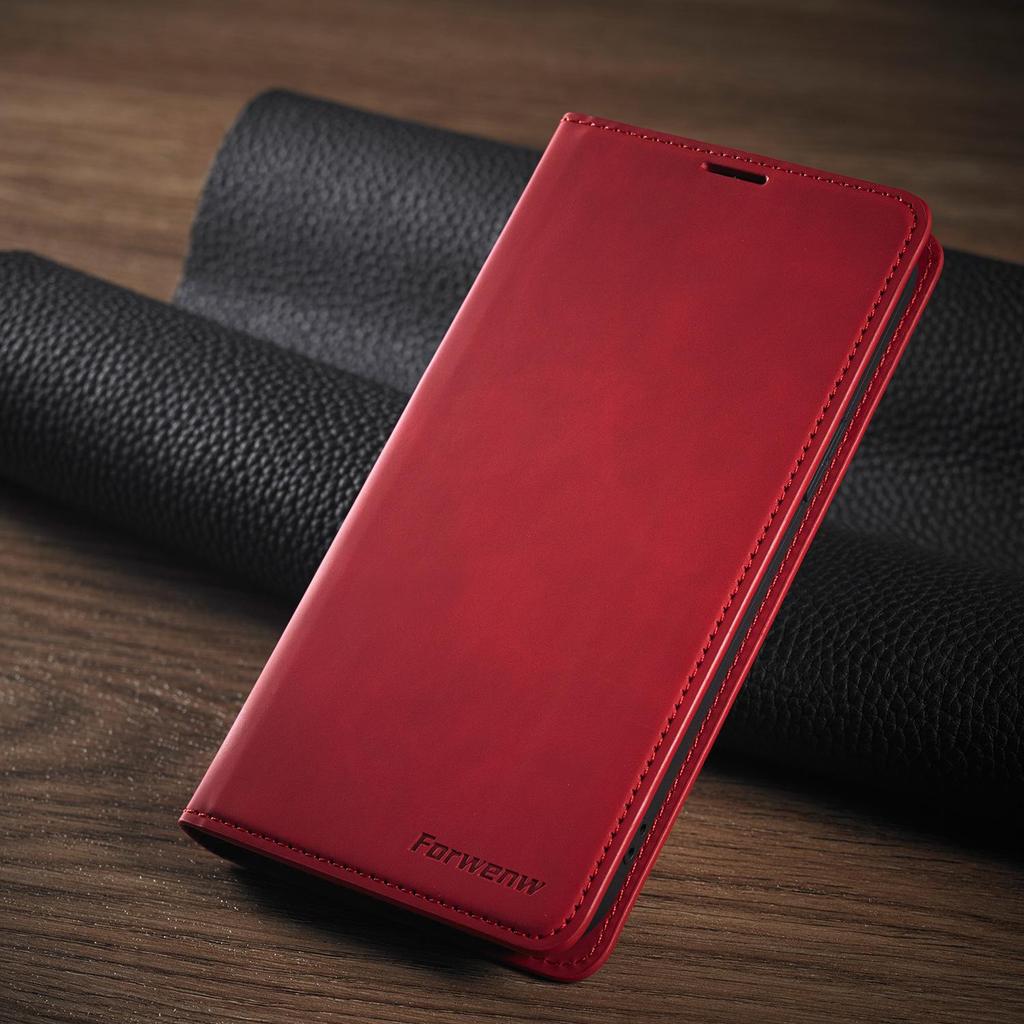 Кожаный чехол для Apple iPhone 14/15 Pro Max: Деловой, Приятный на ощупь, Противоударный защитный чехол