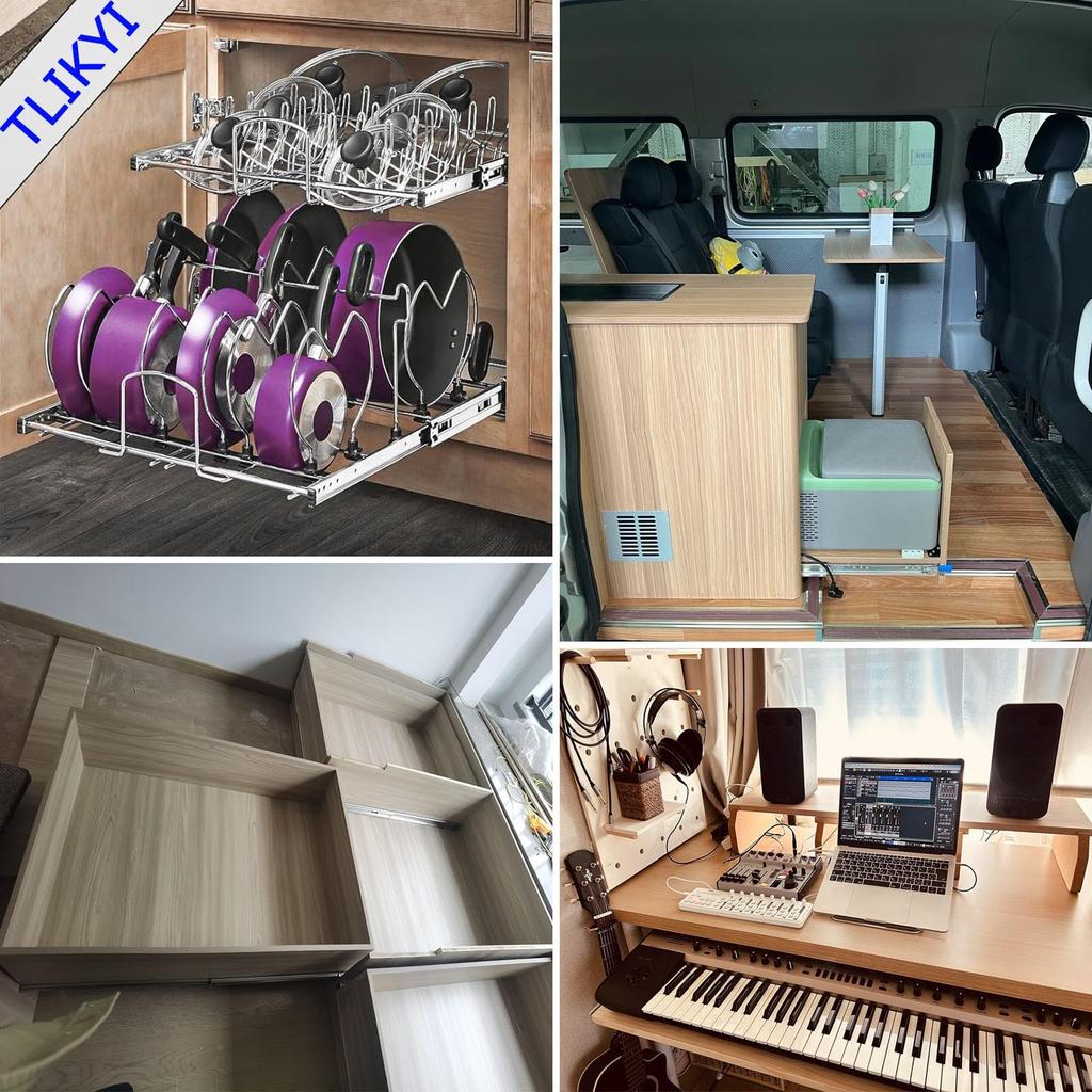 TLIKYI Sliding Rail with Weight Lock, Weight Slide Rail, Maximum Load Capacity 264.4 lbs