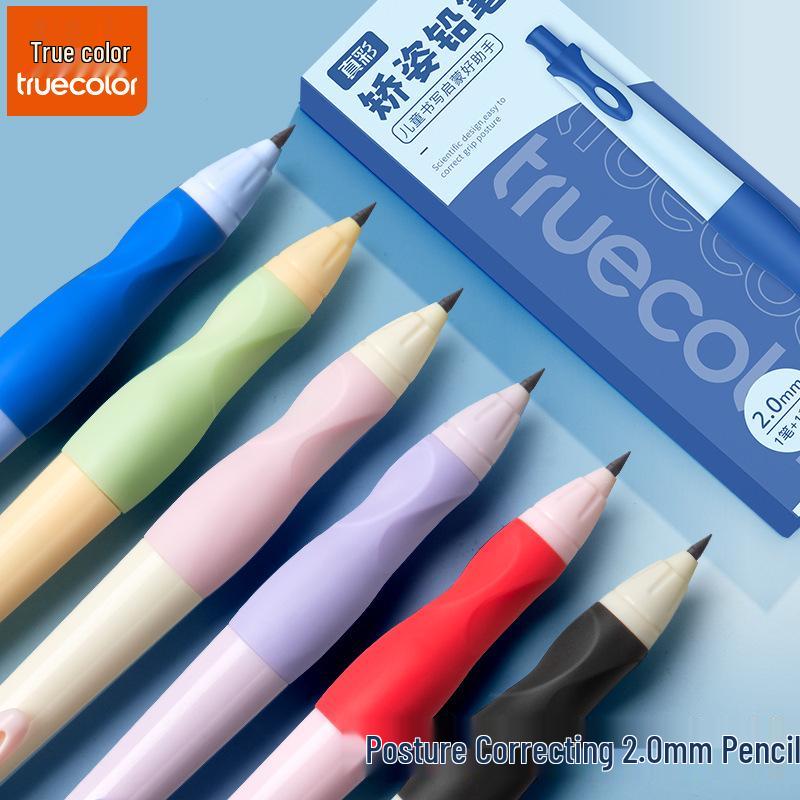Механические карандаши True Color 2,0 мм, эргономичная ручка для студентов, идеально подходят для письма и практики каллиграфии