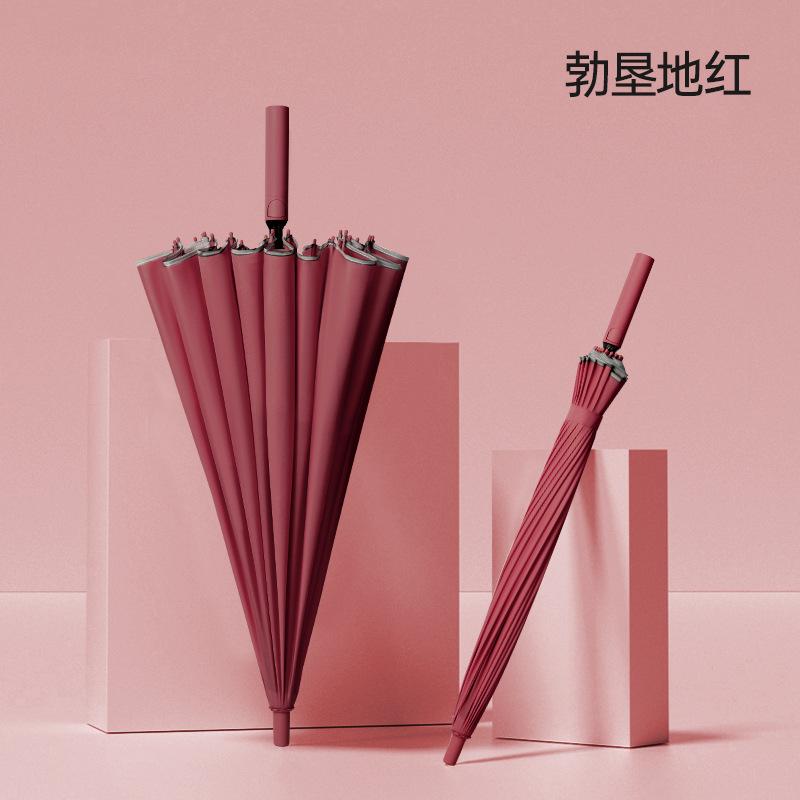 Новый японский и корейский зонт с 24 спицами, увеличенный и усиленный зонт с длинной ручкой, большой автоматический штормовой, особо ветроустойчивый, двойной