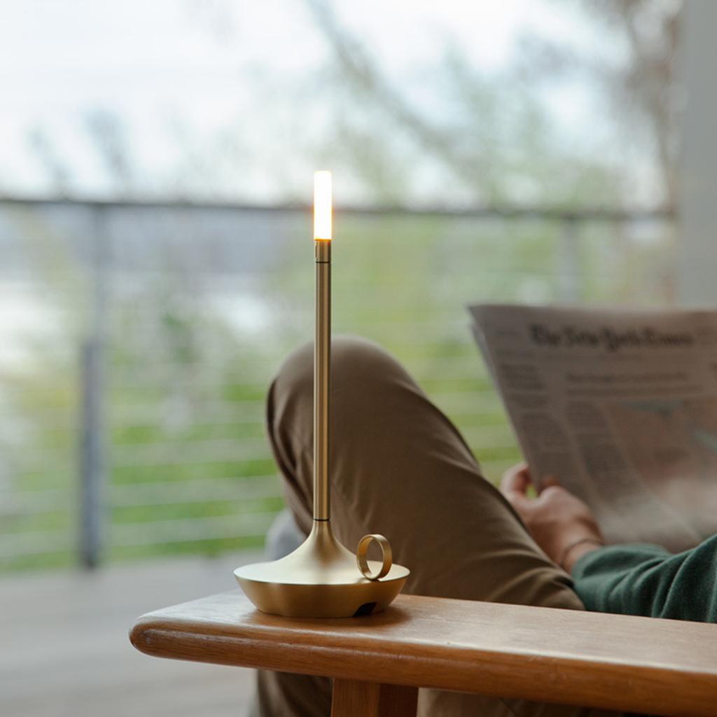 1PC Simple Candle Metal Desk Lamp LED Dining Room Bedroom Living Room Bedside Lamp Charging Touch Candle Atmosphere Night Light