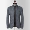 Autumn Suit Men's Stand-up Collar Casual Suit Korean Version Slim Small Suit Middle-aged Men's Suit Top