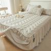 3 шт. Юбка для пододеяльника Наволочка Стеганое покрывало, Элегантный стиль Волан для кровати с оборками Устойчивое к сминанию и выцветанию постельное белье