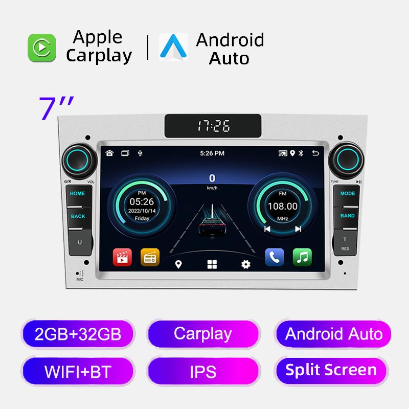 Android-радио для Opel Antara Astra H Corsa CD Meriva Signum Combo Zafira Vivaro Multimedia Carplay GPS-навигация Светодиодные часы HU