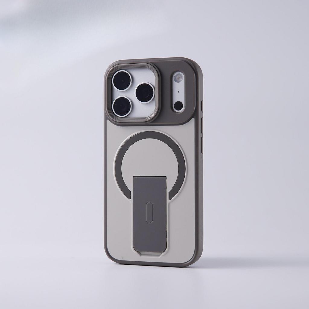 Матовый магнитный чехол-подставка для iPhone 17 Pro Max с матовым твердым покрытием