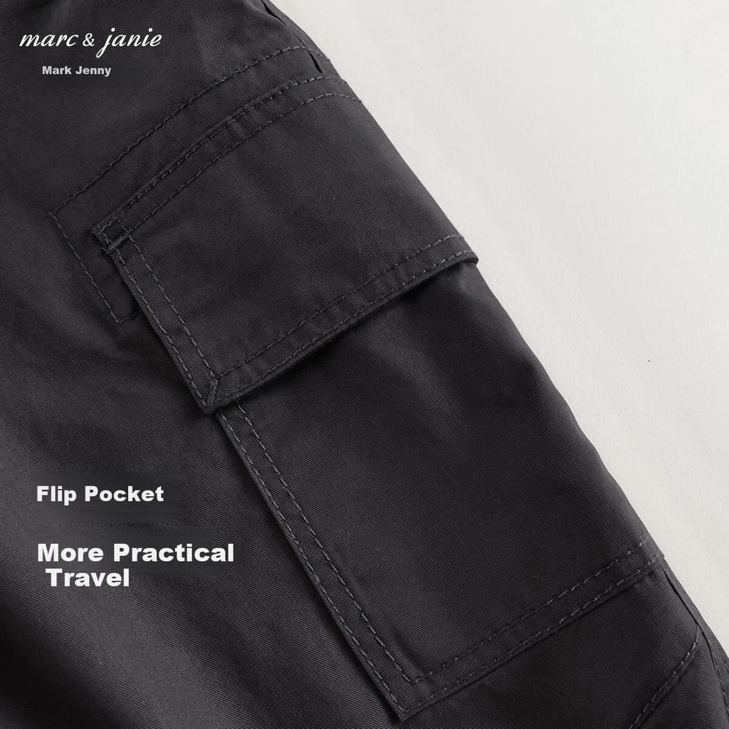 MARC&JANIE Boys And Girls Outdoor Pima Cotton Cargo Pants, Children's Casual Trousers, Spring 2025 Collection, 250292