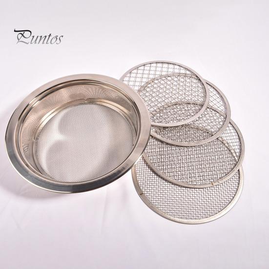Комплект для просеивания почвы, рама из нержавеющей стали с 5-сеточным ситом, нержавеющий комплект для садового сита для фильтрации камней и сорняков