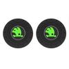 PVC 2pcs Car Cup Mat Anti-Slip Water Coaster Styling for Skoda Logo VRS Yeti Kodiaq Rapid Octavia Fabia Superb 2 3 Karoq Scala ahb422