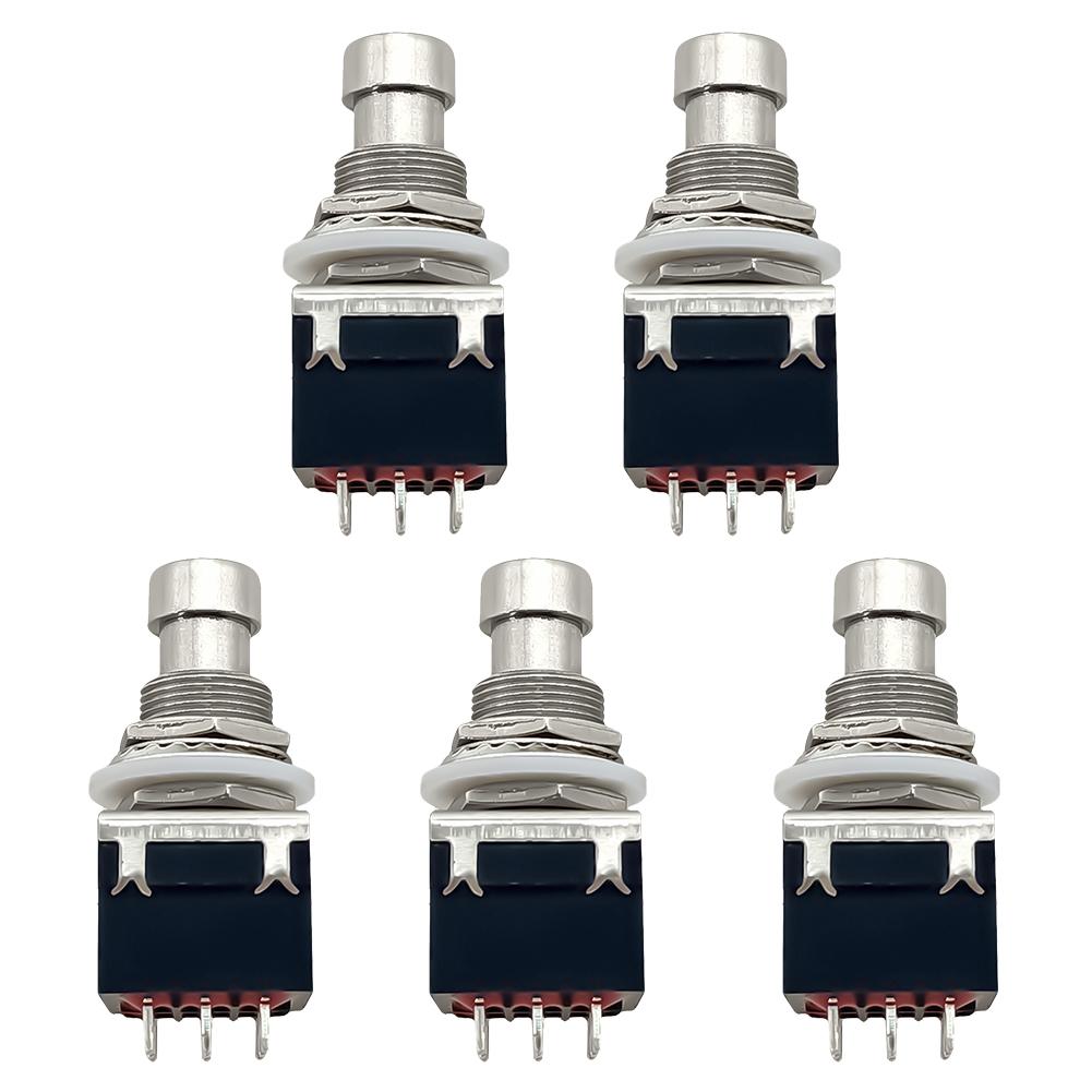 5pcs Guitar Effect Pedal 3PDT Footswitch 9 Pins Guitar Effects Push Button Footswitch Guitar Effect Pedal Push Button Footswitch