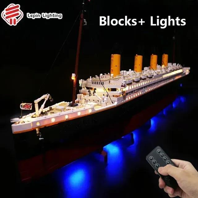 НОВЫЙ 99023 Подходит для 10294 Титаник Большой Круизный Корабль Пароход Строительные Детали Кирпичики Детские Наборы для Творчества Подарки
