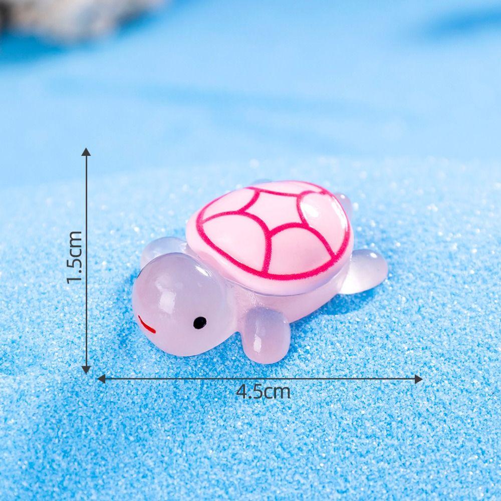 Light In The Dark Mini Luminous Turtles Ornament Cartoon Turtle Statue Aquarium