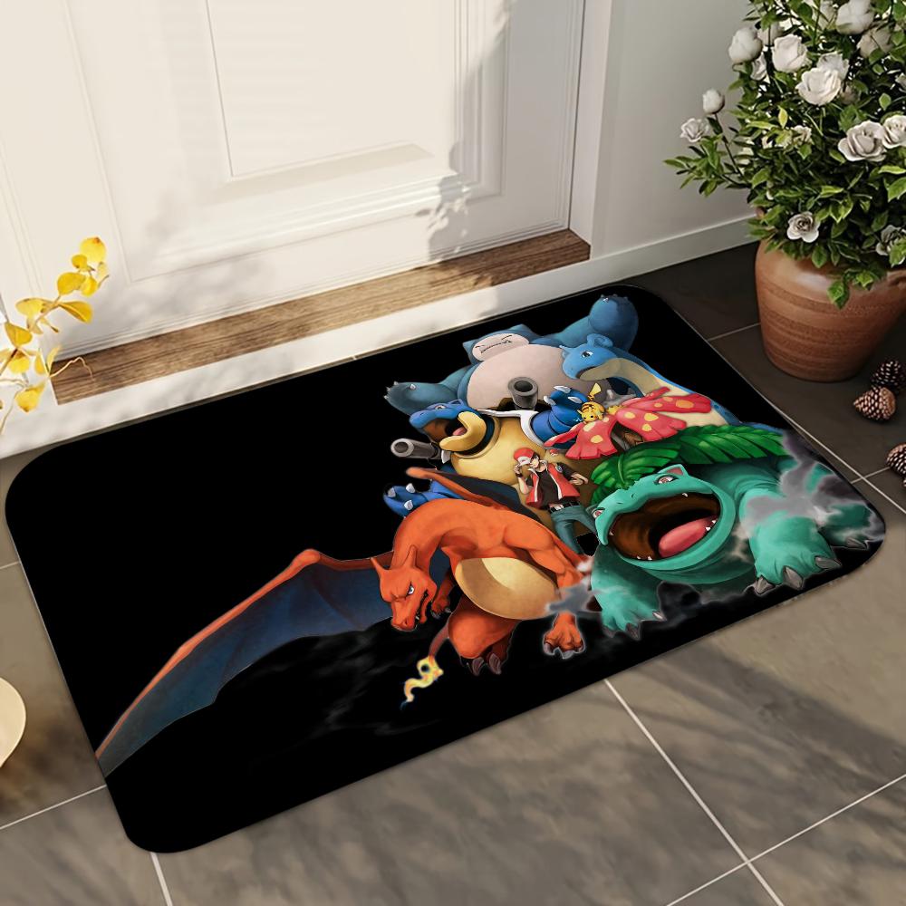 1pc B-Bandai P-Pokemon Bathroom Absorbent Mats Anti-Slip Mats Home Decor Supplies Carpets Home Kitchen Floor Mats